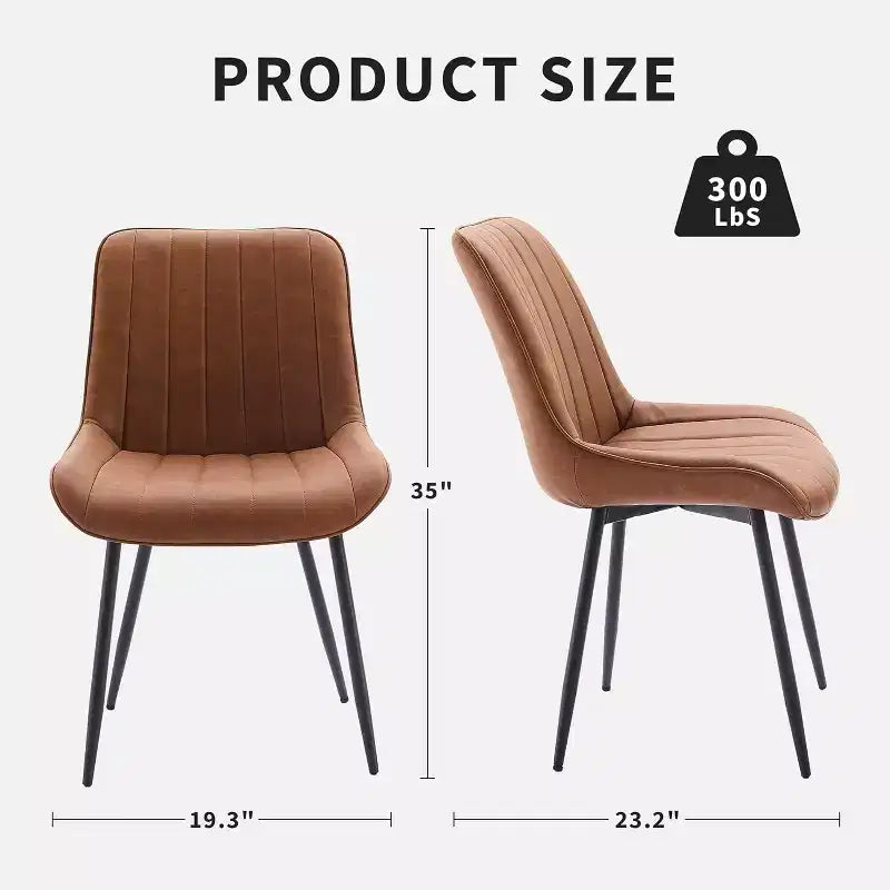 Chaise de salle à manger, similicuir, convient pour la cuisine et la salle à manger, chaise confortable moderne avec pieds en métal, chaise d'appoint rembourrée