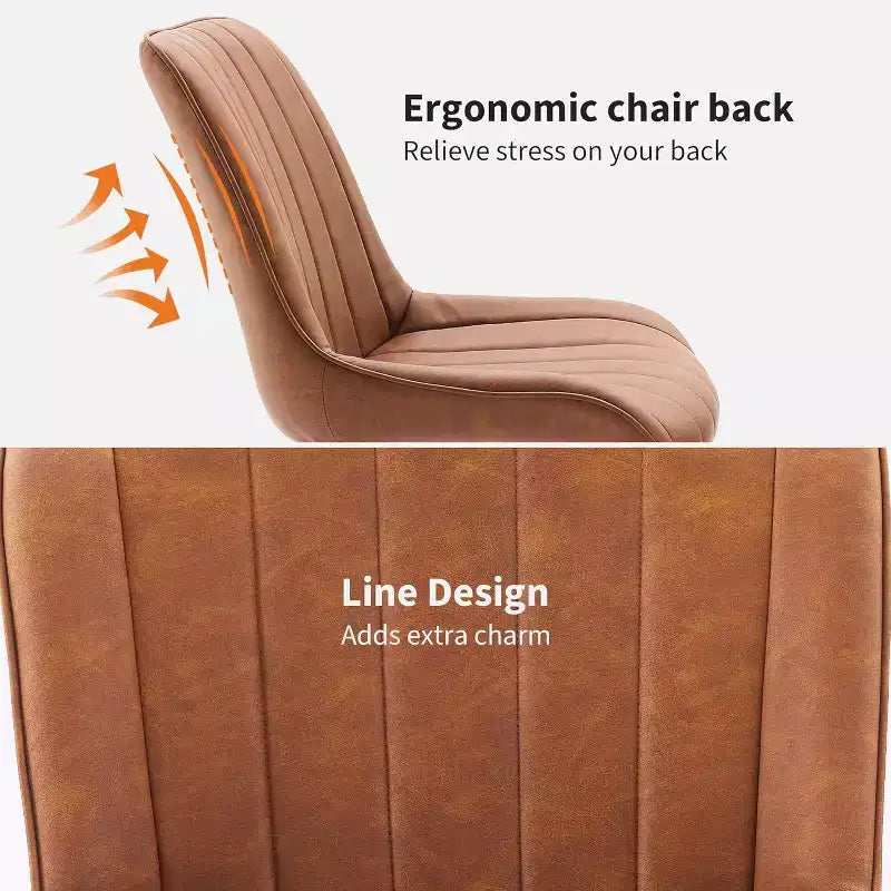 Chaise de salle à manger, similicuir, convient pour la cuisine et la salle à manger, chaise confortable moderne avec pieds en métal, chaise d'appoint rembourrée