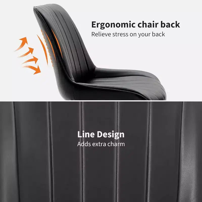 Chaise de salle à manger, similicuir, convient pour la cuisine et la salle à manger, chaise confortable moderne avec pieds en métal, chaise d'appoint rembourrée