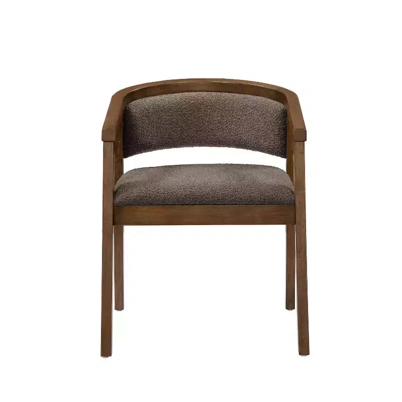 Chaise de salle à manger moderne du milieu du siècle en bouclette, avec accoudoirs en U