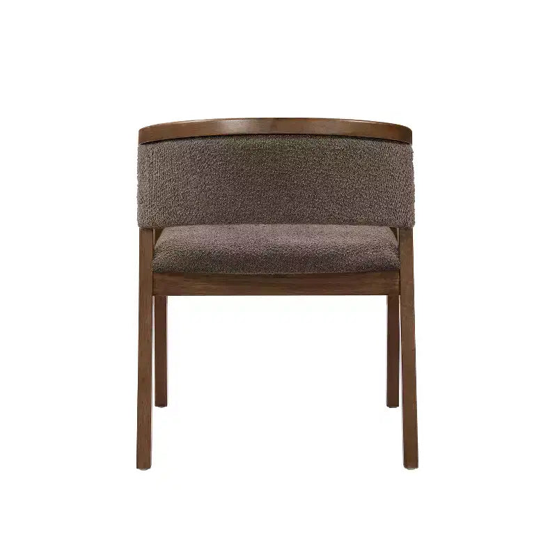 Chaise de salle à manger moderne du milieu du siècle en bouclette, avec accoudoirs en U
