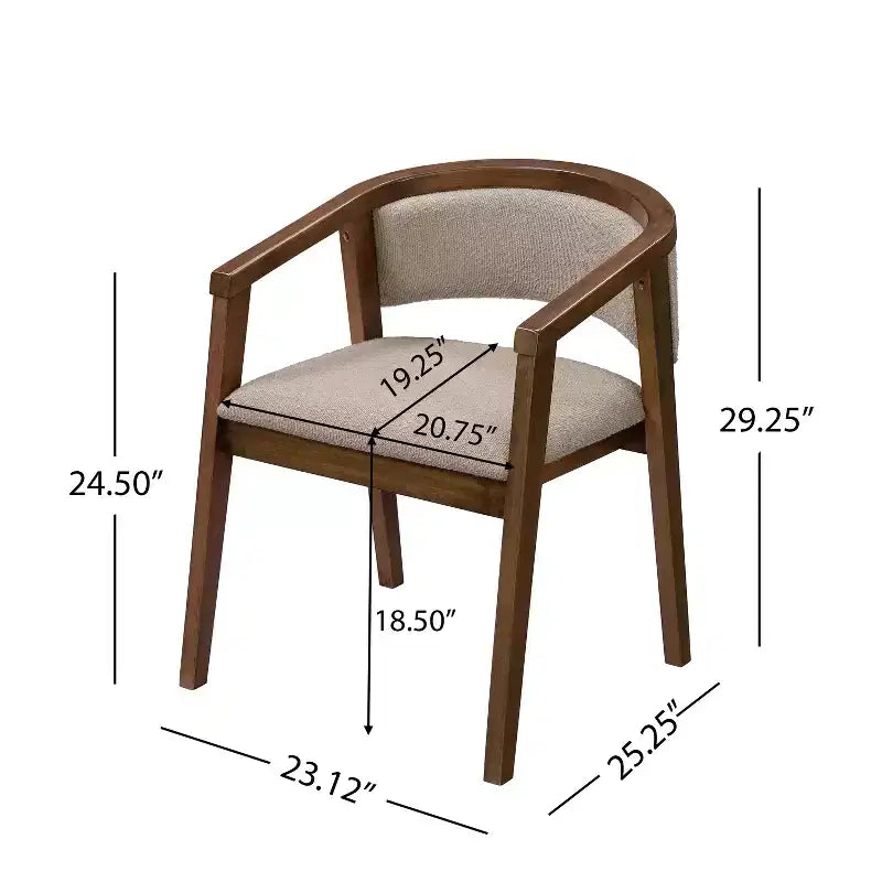 Chaise de salle à manger moderne du milieu du siècle en bouclette, avec accoudoirs en U