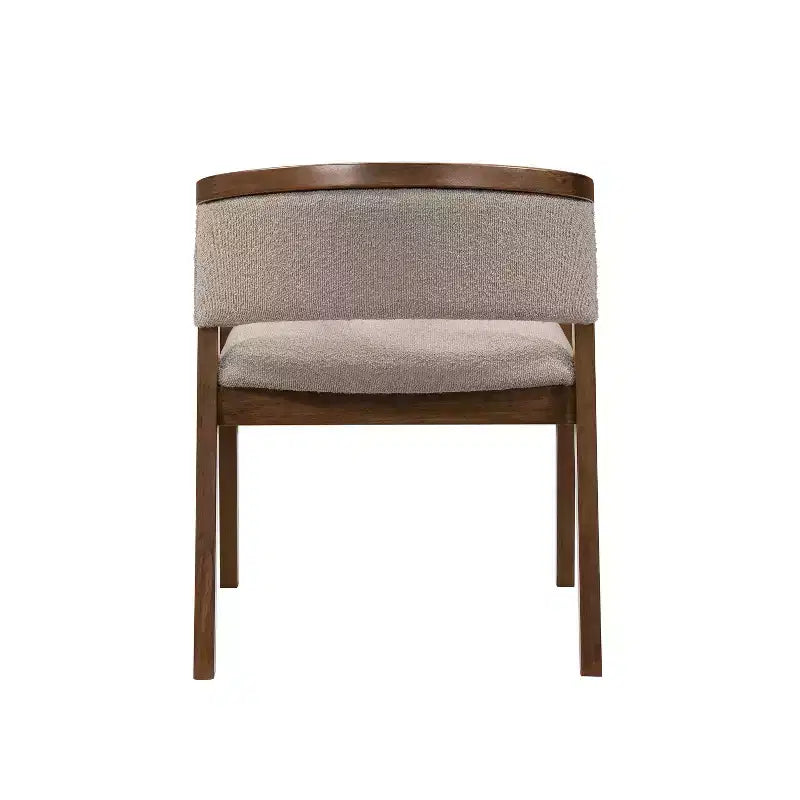 Chaise de salle à manger moderne du milieu du siècle en bouclette, avec accoudoirs en U