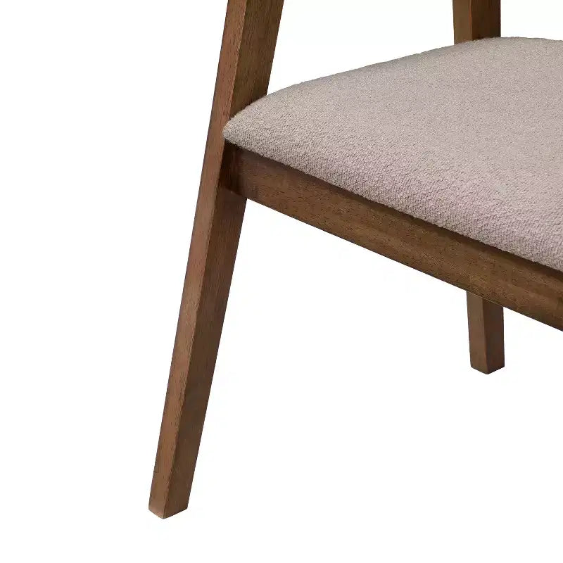 Chaise de salle à manger moderne du milieu du siècle en bouclette, avec accoudoirs en U