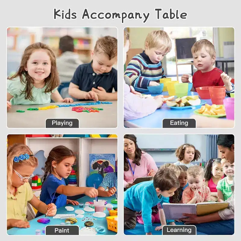 Bureau et chaise réglables en hauteur pour enfants de 2 à 10 ans, plateau à gribouillis et pieds antidérapants