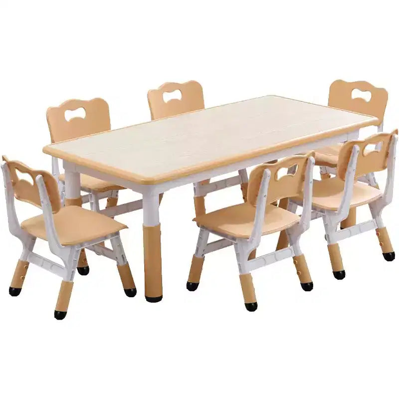 Children's Height-Adjustable Desk and Chair for Ages 2-10, Doodle Tabletop and Non-Slip Legs