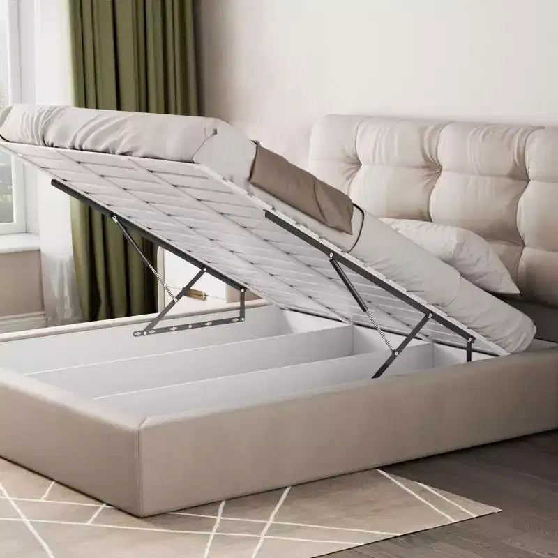 Bed Lift 59x71 in Compatible Bed Size, 154 lbs Load Bearing, Pneumatic Lever Heavy Duty Bed Support, Black