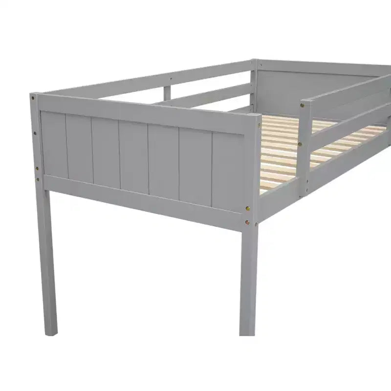 Lit mezzanine pour enfants avec échelle amovible, Cadre de lit avec barrières de sécurité pour chambre d'enfant, salle de jeux