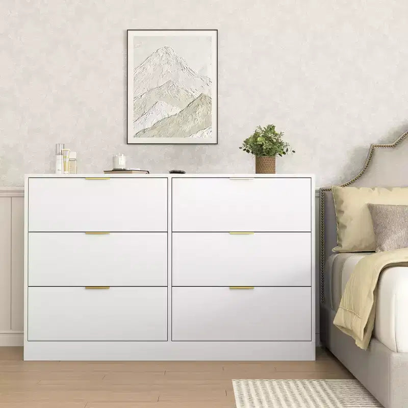 Commode de chambre moderne 6/9 tiroirs avec poignée, commode en bois minimaliste, commode pour chambre à coucher, entrée