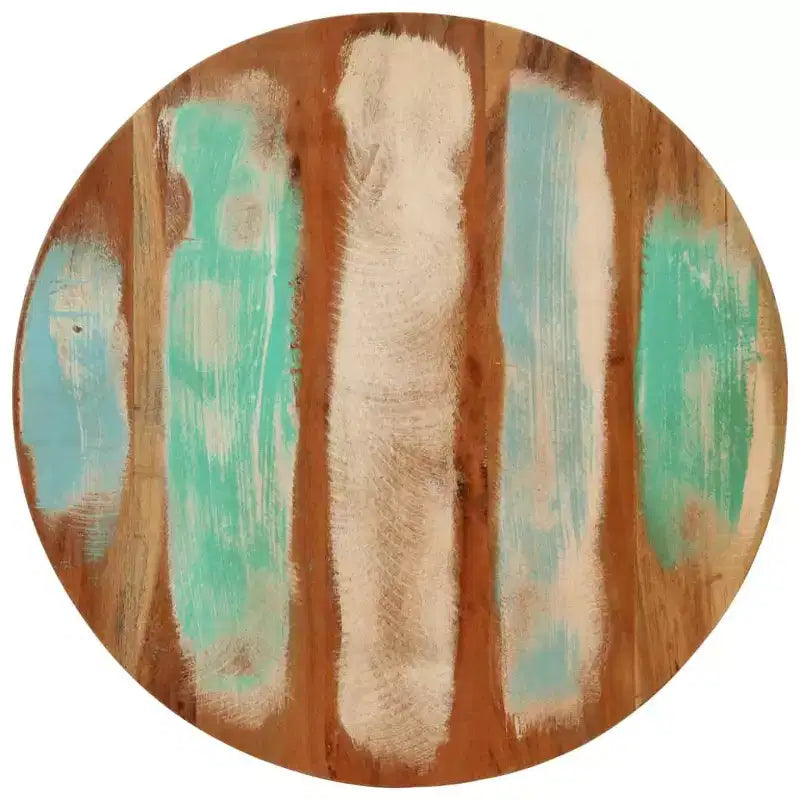 Table basse multicolore en bois recyclé et acier