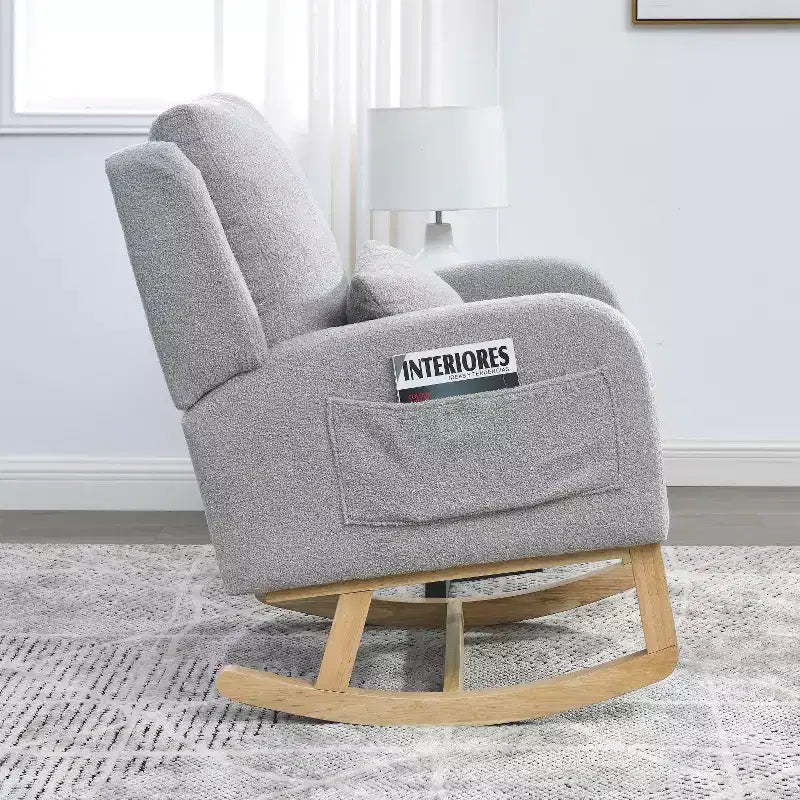 Modern Accent Chair High Backrest Lounge Chair Armchair Rocking Chair