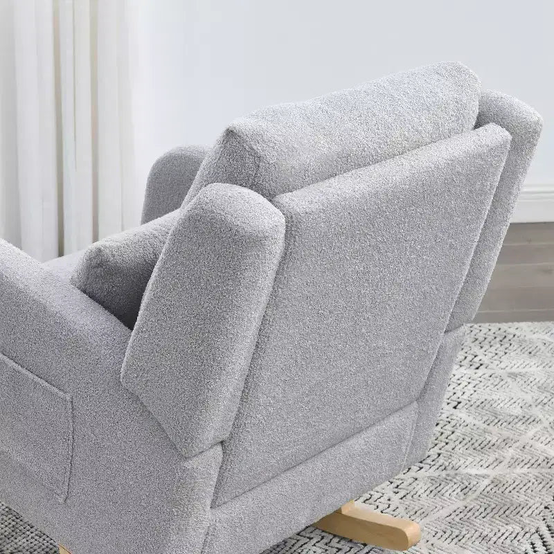 Fauteuil d'appoint moderne avec dossier haut, fauteuil de salon, fauteuil à bascule
